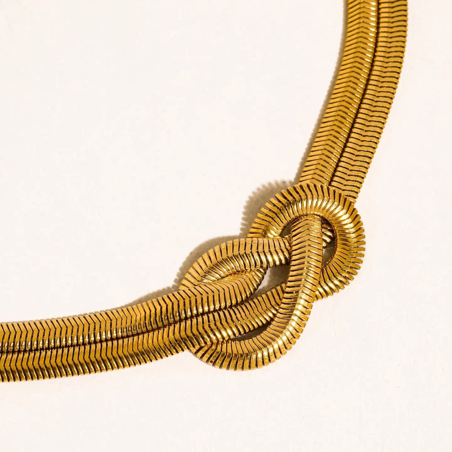 Rose & Lee Co Evereign 18K Gold Non-Tarnish Knot Necklace Necklaces