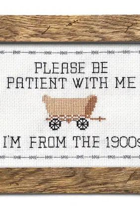 Rose & Lee Co Deluxe Cross Stitch Kit, Please Be Patient With Me Home & Gifts