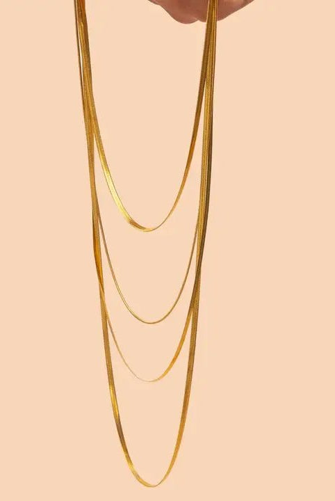 Rose & Lee Co Louise 4 Layer Necklace, Gold Necklaces