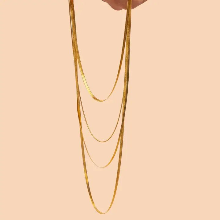 Rose & Lee Co Louise 4 Layer Necklace, Gold Necklaces