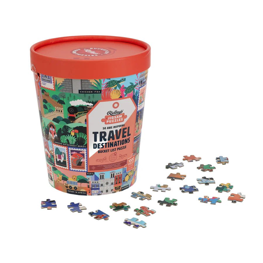 Rose & Lee Co 1000 Piece Puzzle, 50 Travel Destinations Home & Gifts