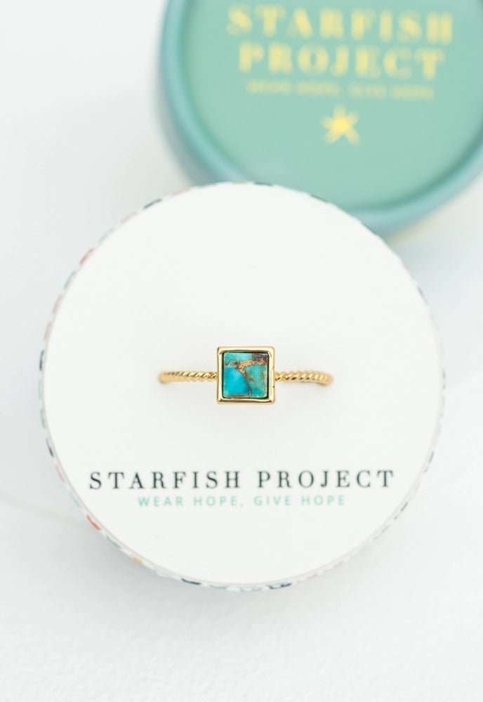 Rose & Lee Co Jayne Ring, Turquoise Rings