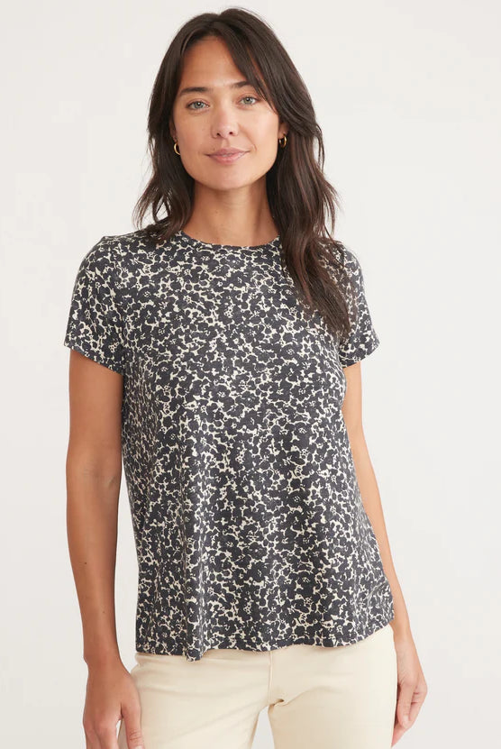 Abstract Floral Work Top Apex Ethical Boutique