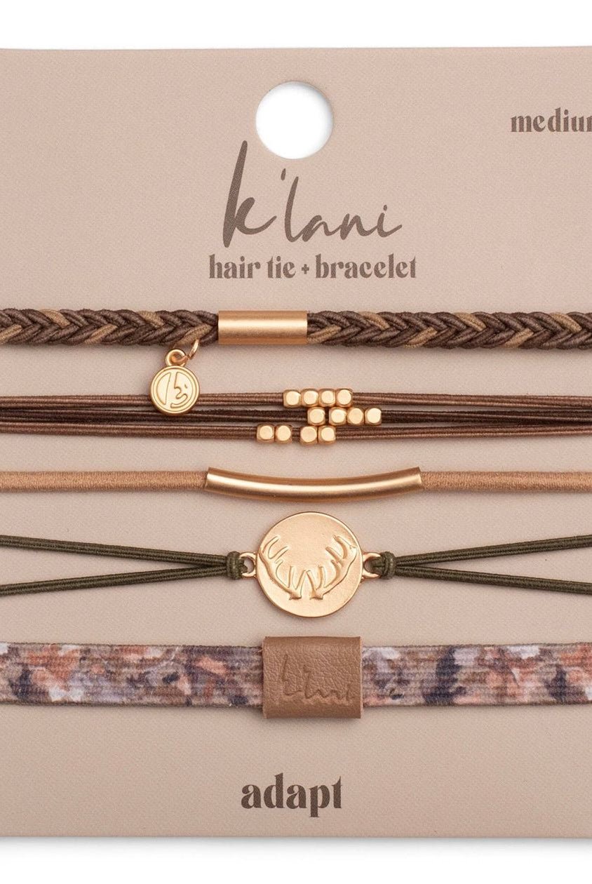 Multi Colored Hair Tie Bracelet Set