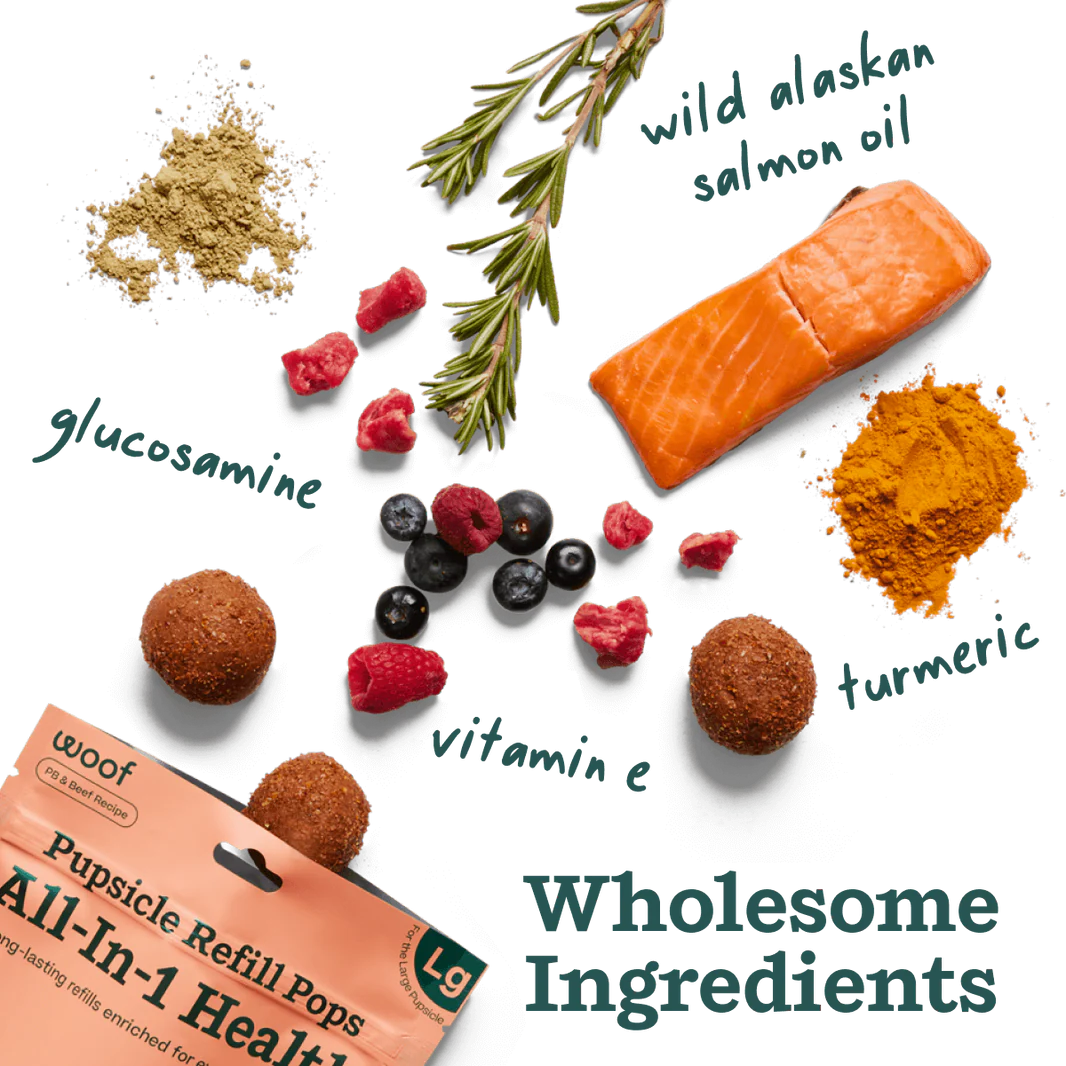 Rose & Lee Co All - in - 1 Wellness Large Pops, Peanut Butter & Beef Flavor Pets
