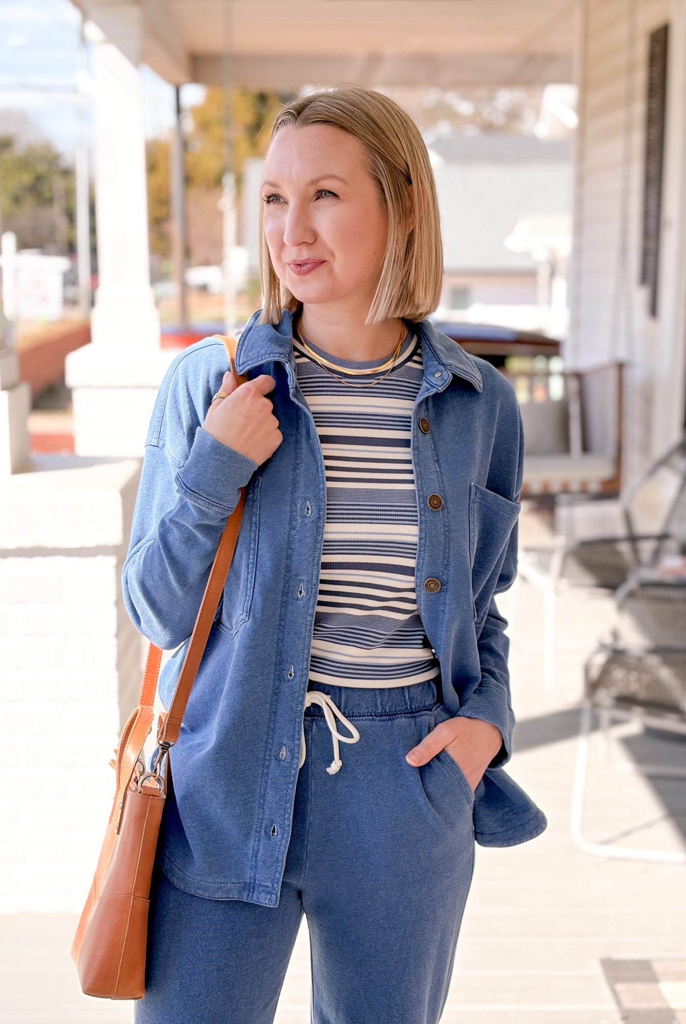 Rose & Lee Co All Day Jacket, Calypso Blue Indigo by Z Supply Jackets