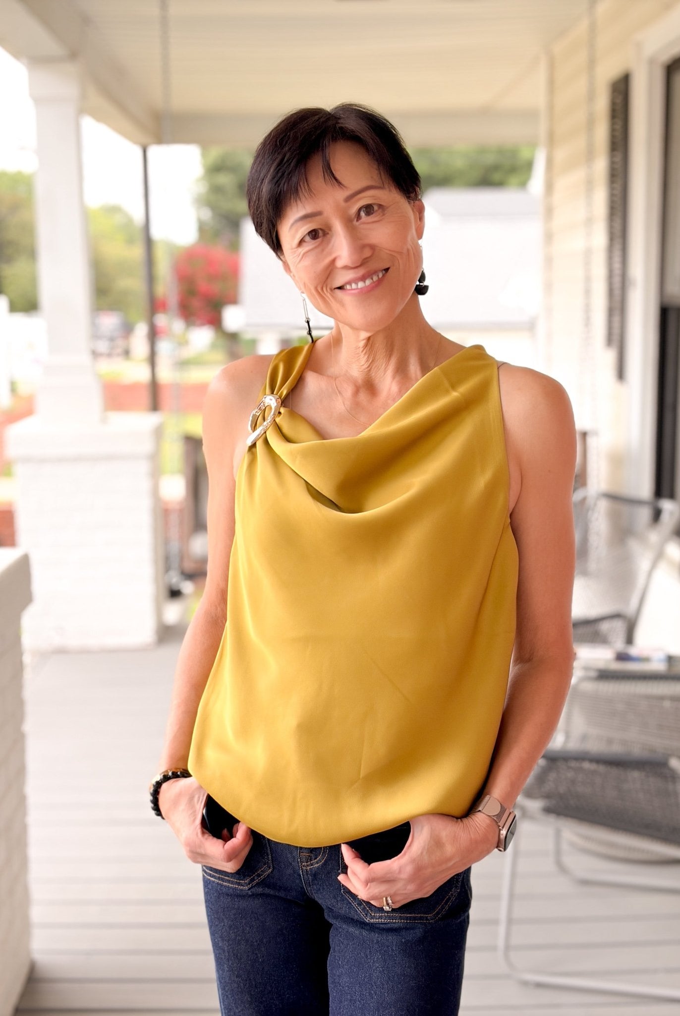 Rose & Lee Co Arely Tank, Chartreuse Tanks