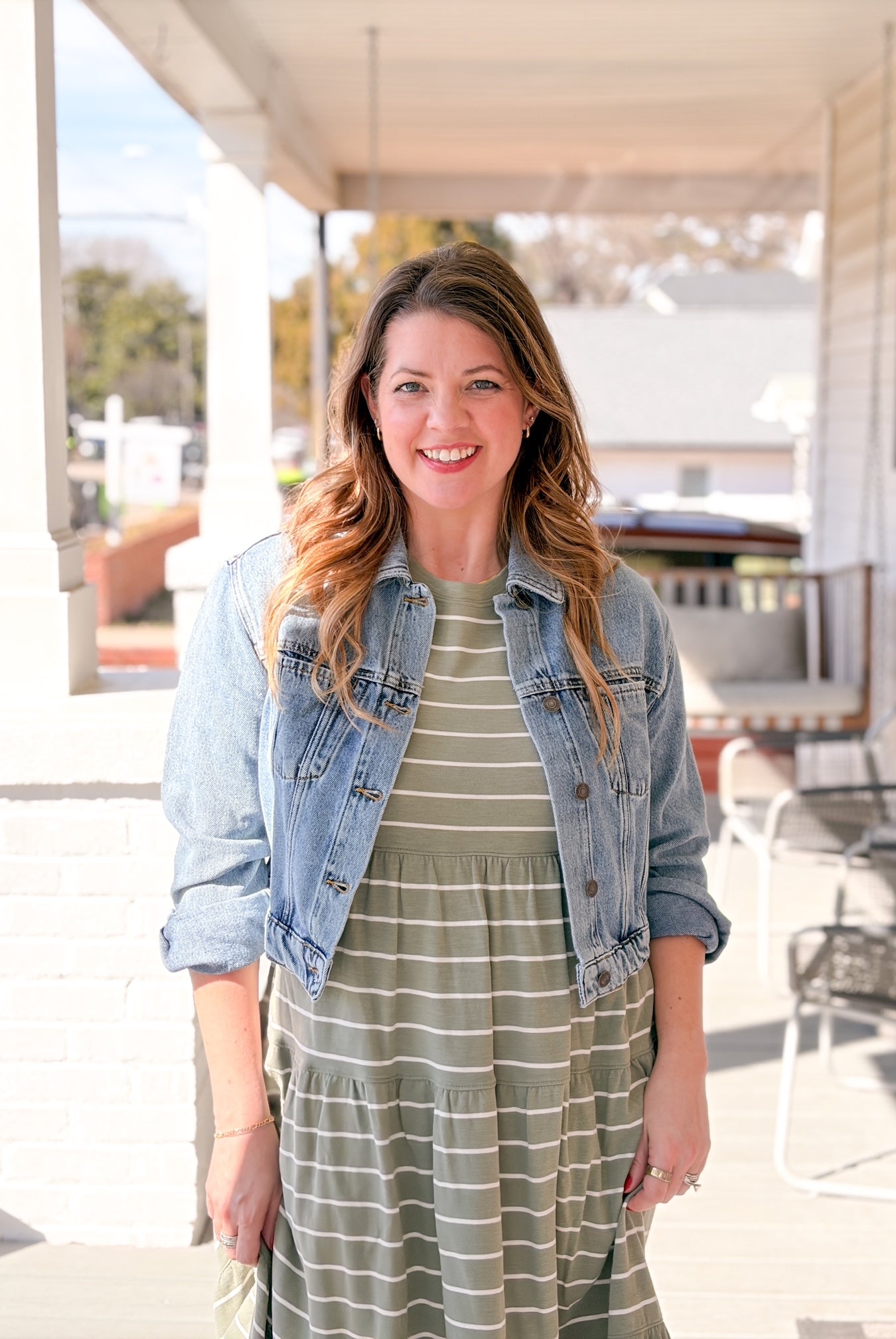 Medium Blue Cropped Denim Jacket