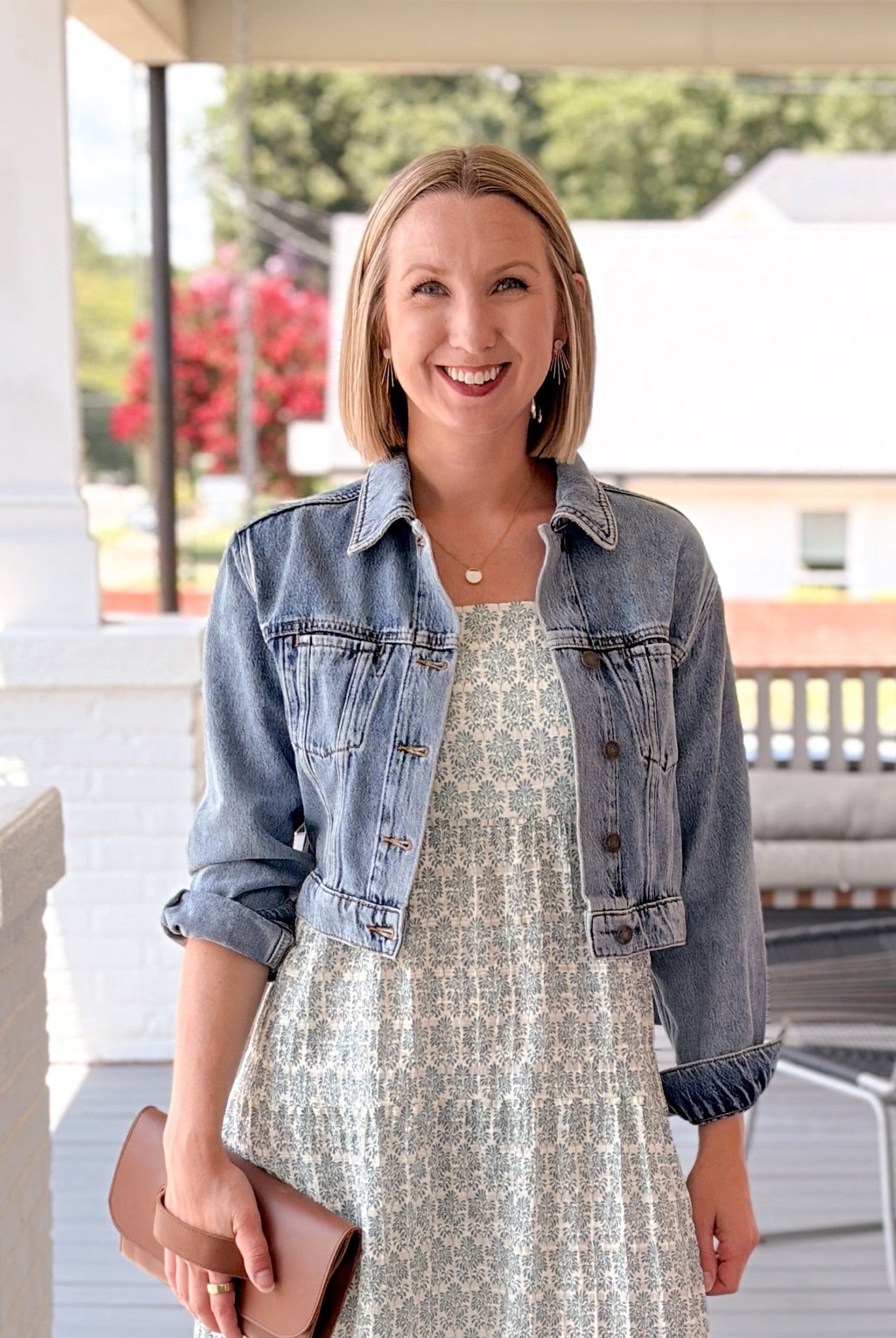 Rose & Lee Co Ash Cropped Denim Jacket, Medium Wash by Marine Layer Jackets
