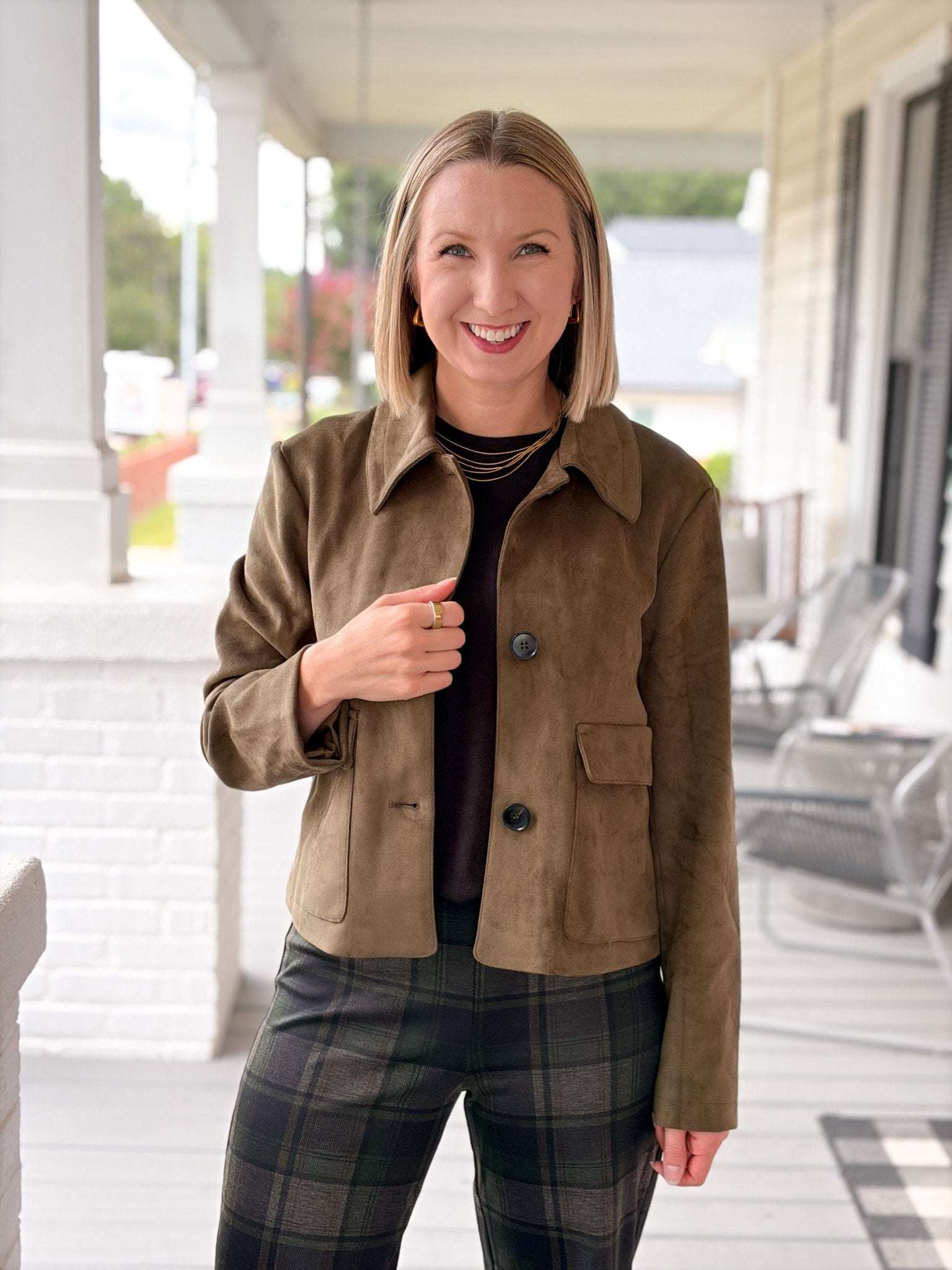 Rose & Lee Co Avid Suede Jacket, Light Kalamata by Sanctuary Jackets