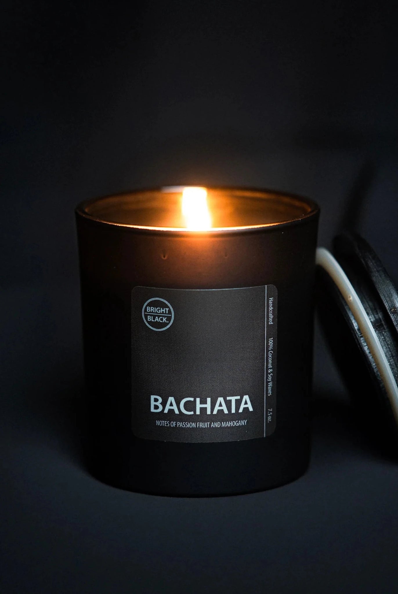 Rose & Lee Co Bright Black Candle, Bachata Scent, 7.5oz Candles