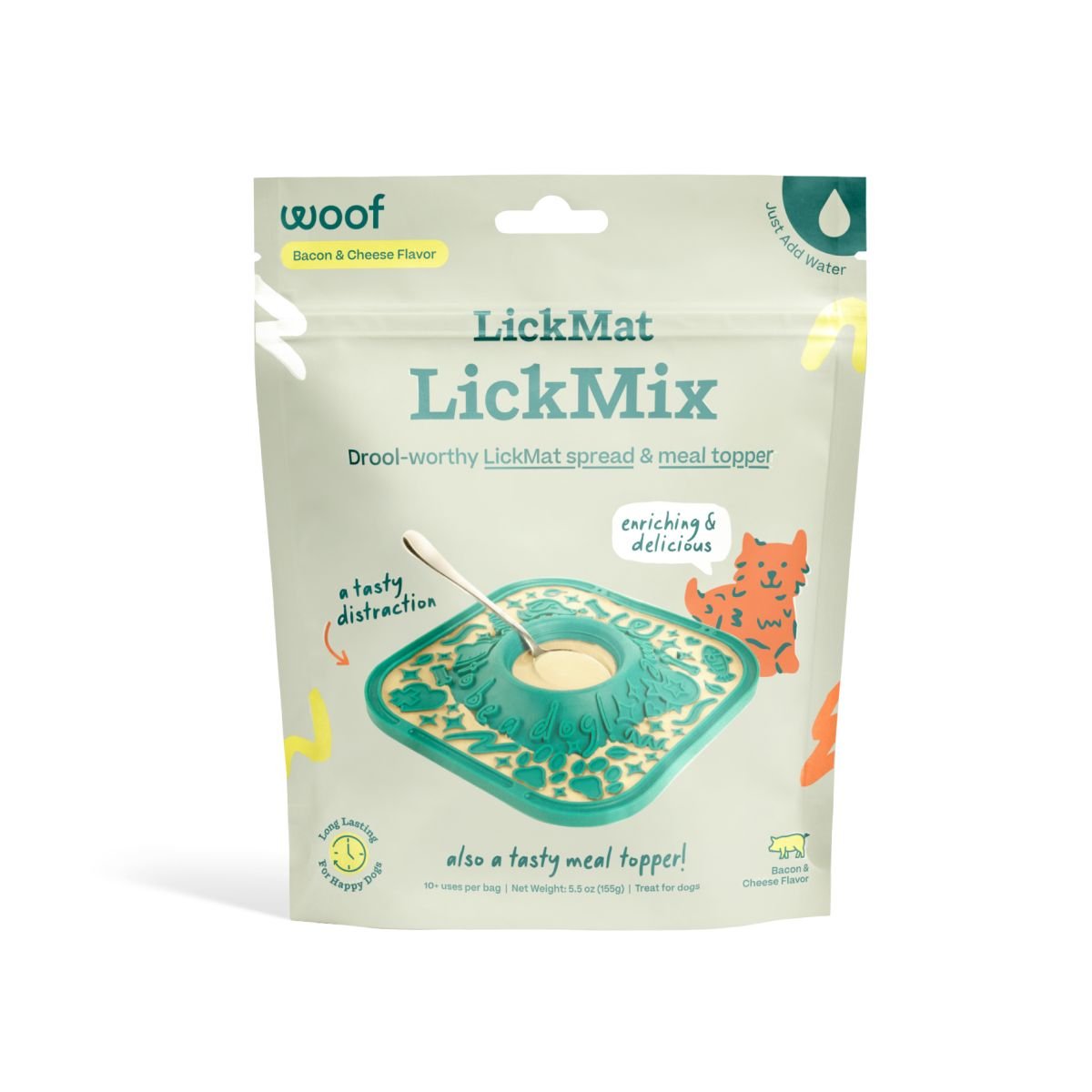 Rose & Lee Co LickMat LickMix, Bacon & Cheese Flavor Pets