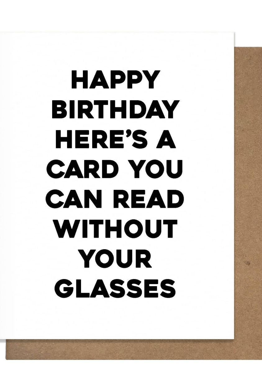 Rose & Lee Co Glasses Birthday Card Stationery