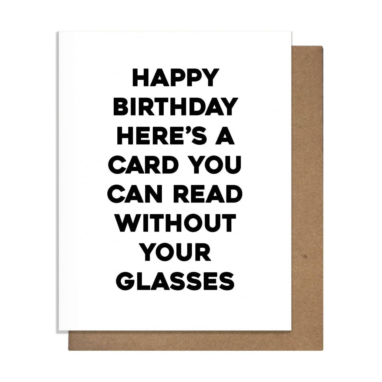 Rose & Lee Co Glasses Birthday Card Stationery