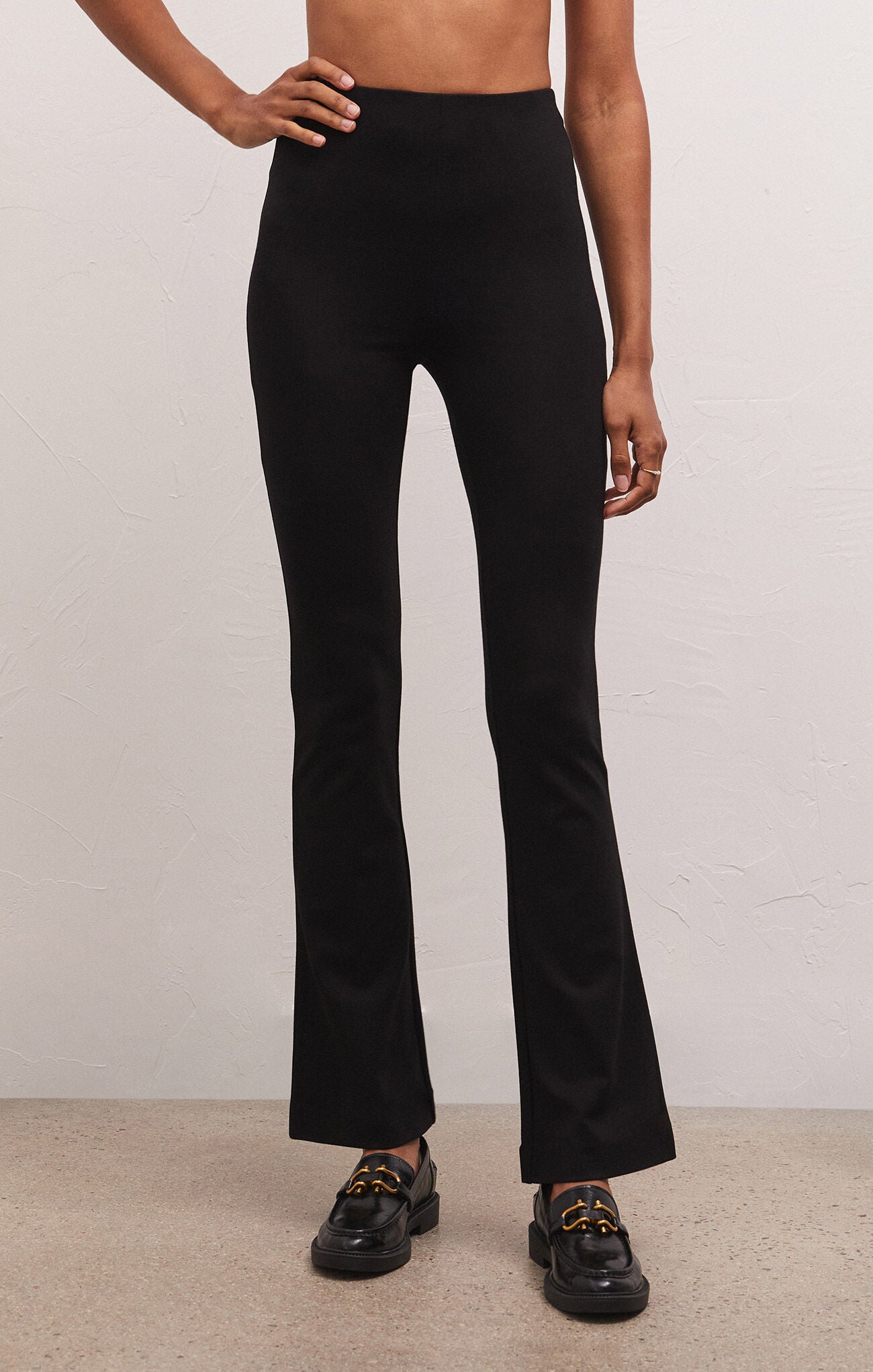 Black Knitted Flare Pants Apex Ethical Boutique