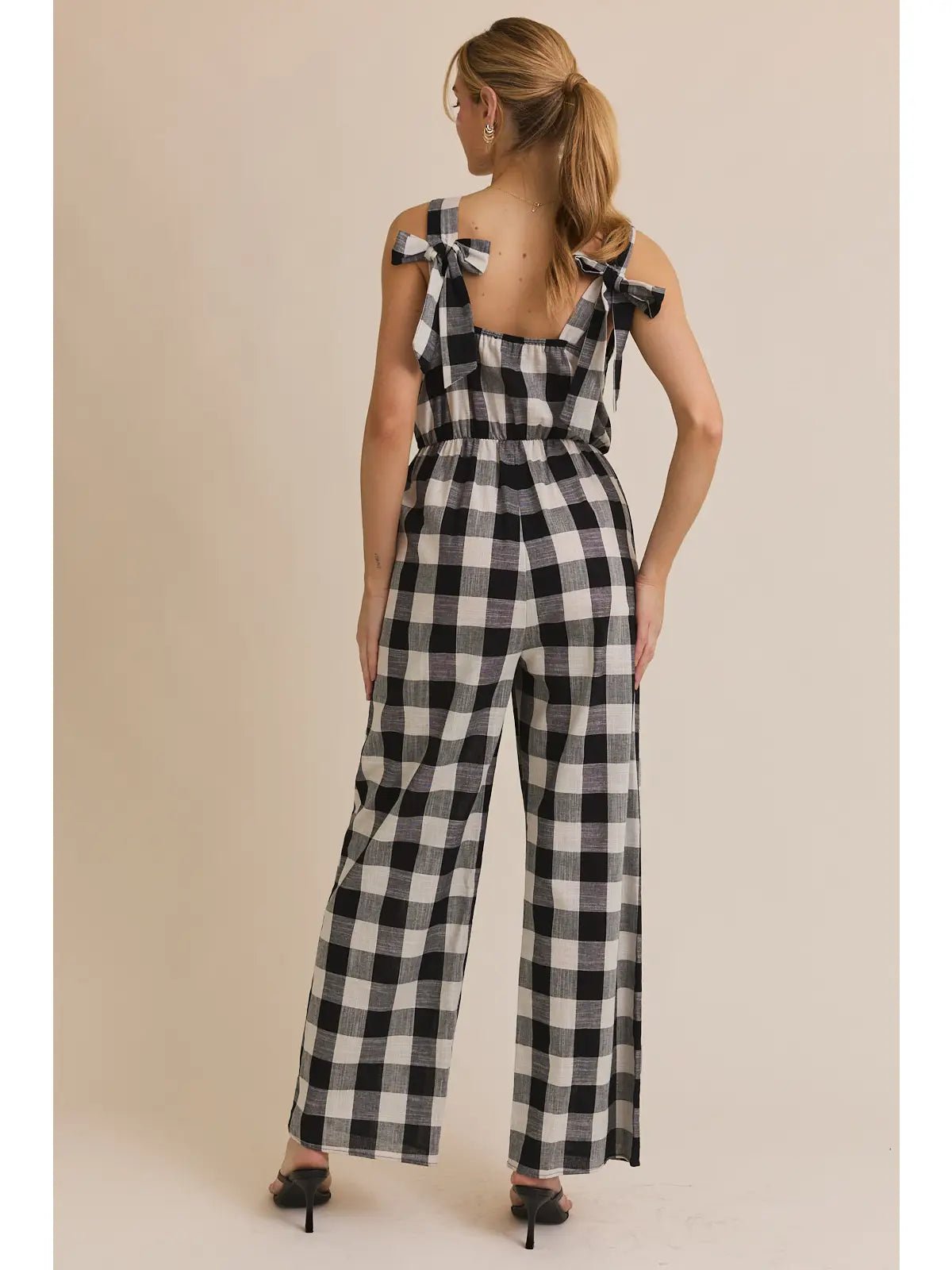 Rose & Lee Co Katherine Jumpsuit, Black/White Gingham unknown