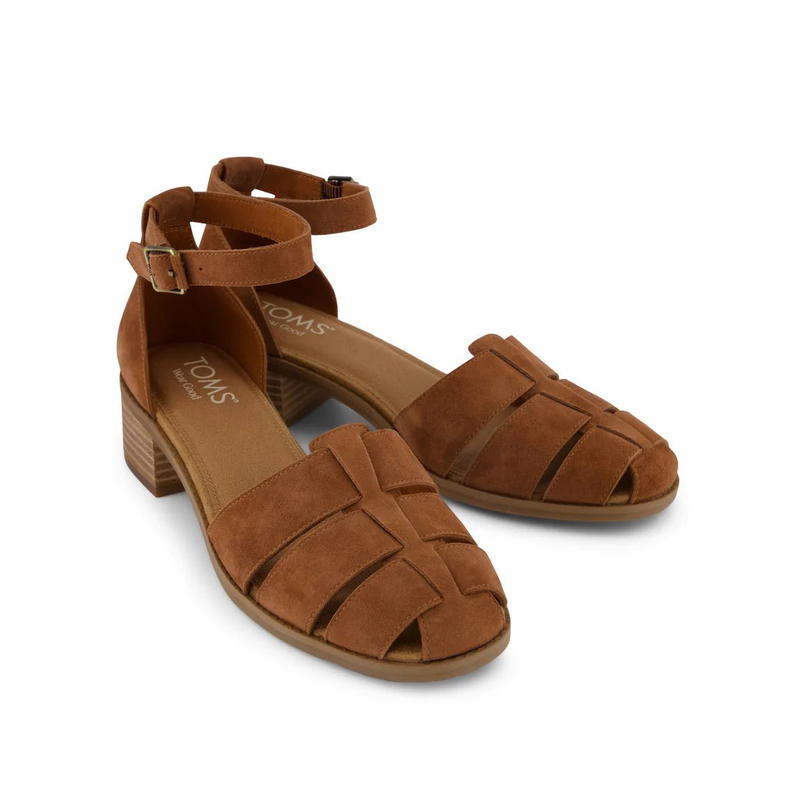 Rose & Lee Co Jaclyn Fisherman Heel, Amber Brown Suede Accessories