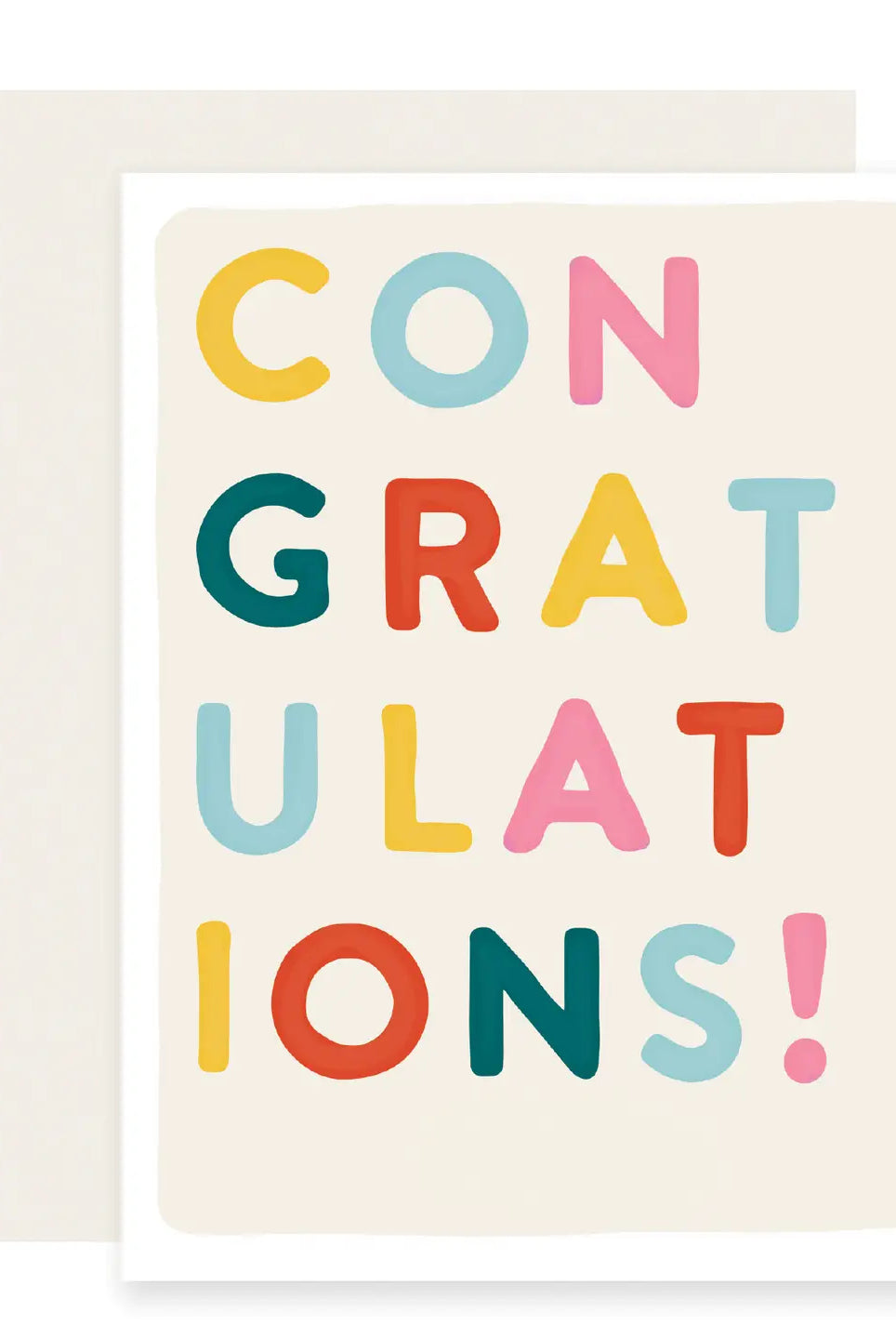 Rose & Lee Co Block Letter Congrats Card Stationery