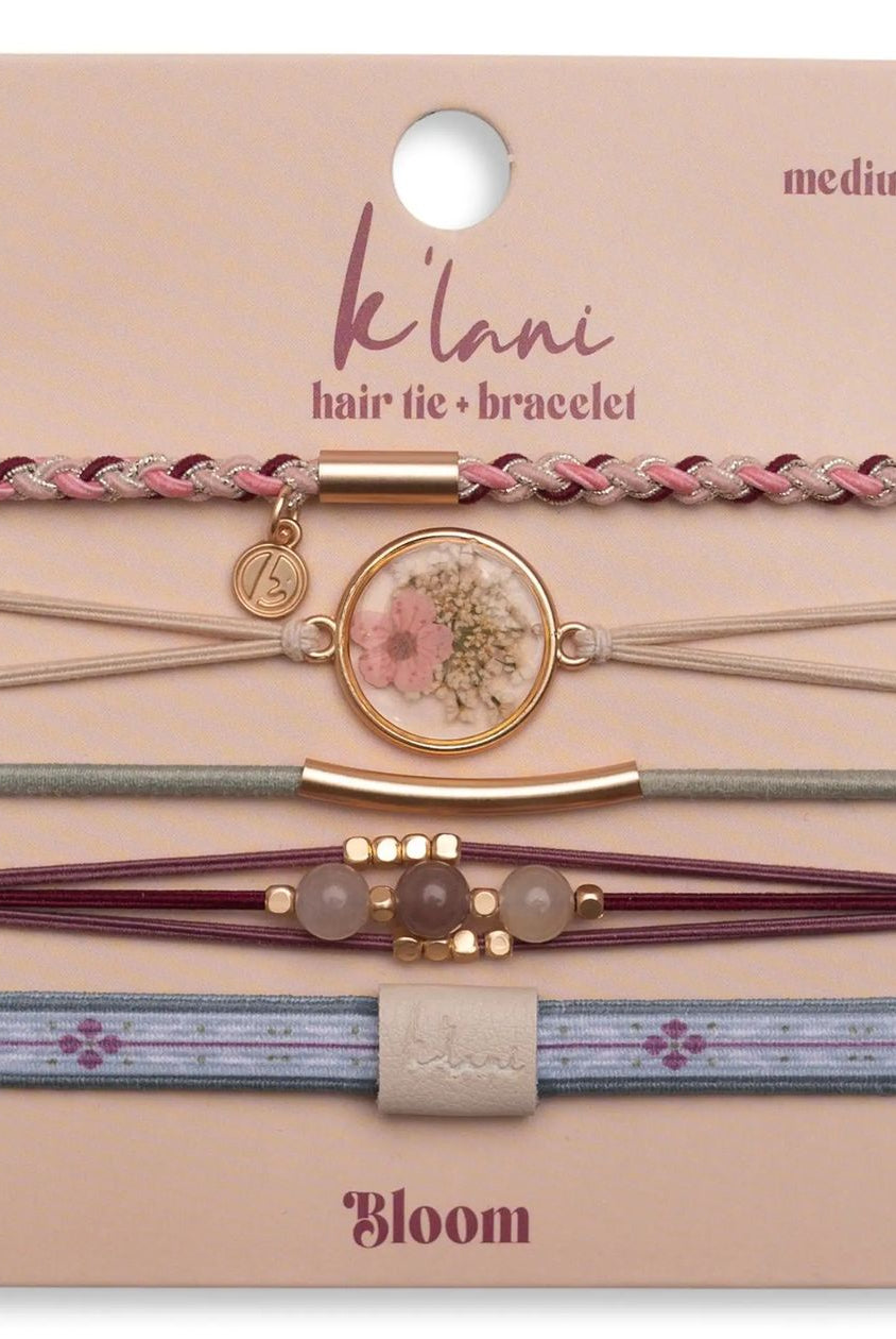 Rose & Lee Co Hair Tie Bracelet Set, Bloom Hair
