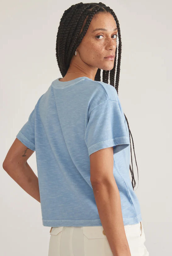 Blue Cropped Tee Apex Ethical Boutique