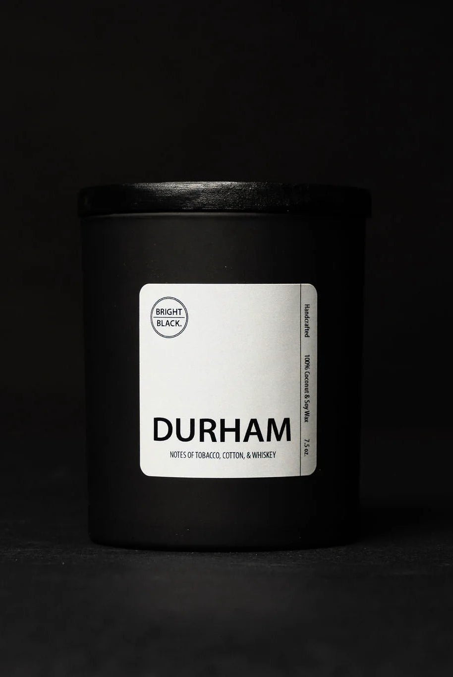 Rose & Lee Co Bright Black Candle, Durham Scent, 7.5oz Candles