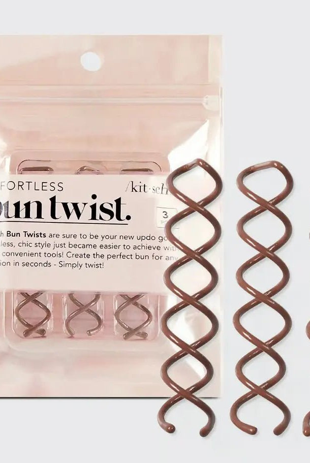Rose & Lee Co Bun Twist 3pc, Brown Hair