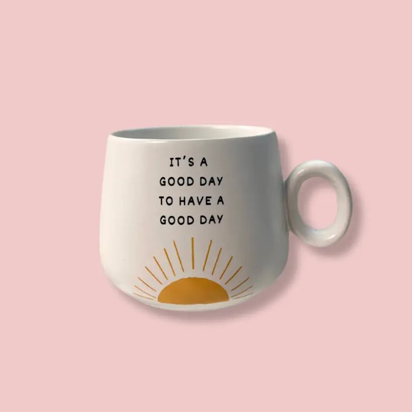 Rose & Lee Co Cappuccino Mug, It's A Good Day Drinkware