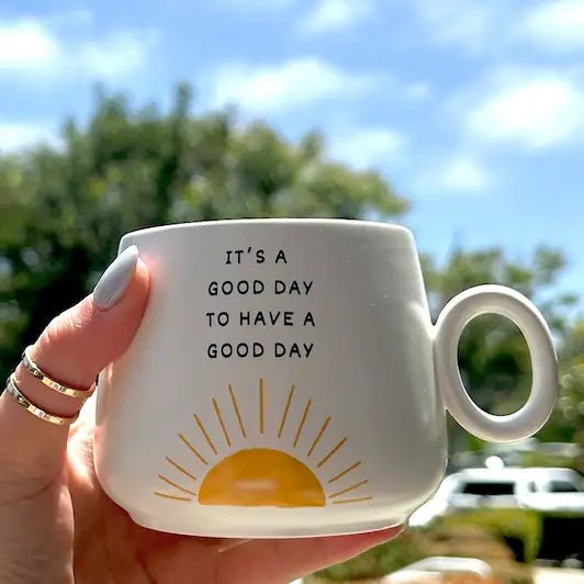 Rose & Lee Co Cappuccino Mug, It's A Good Day Drinkware
