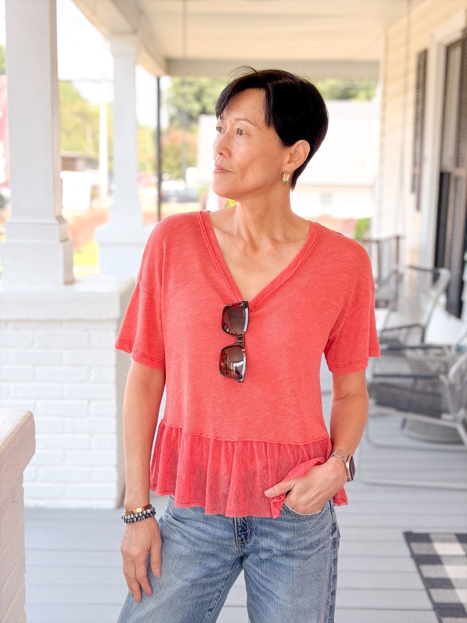 Rose & Lee Co Caracas Top, Kisses by Project Social T short sleeve