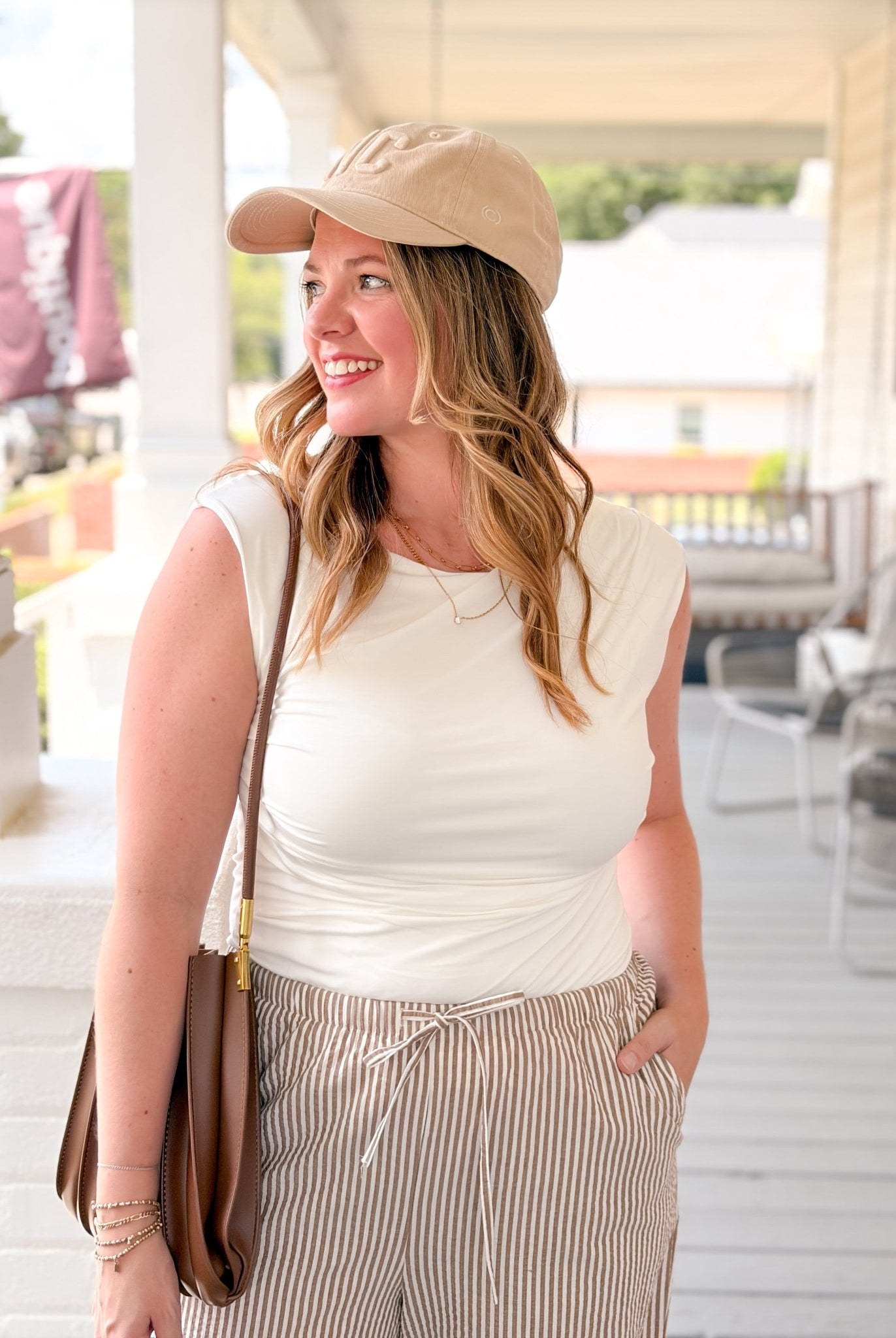 Rose & Lee Co Chaya Top, White Work Tops