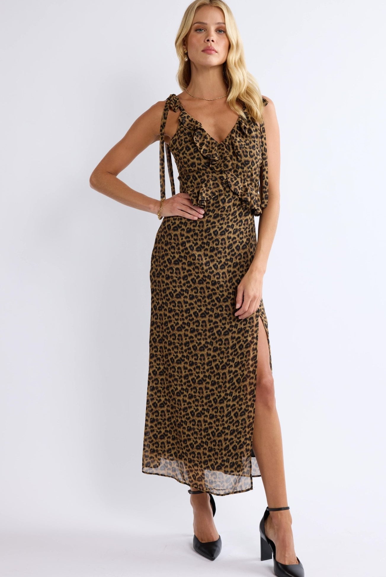 Rose & Lee Co Be Fierce Dress, Taupe/Black Event Dress