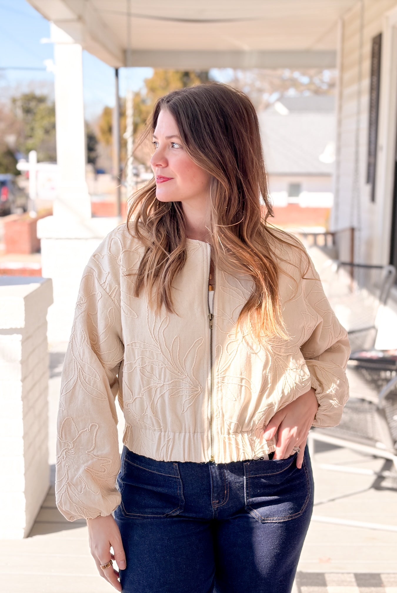 Rose & Lee Co Claudia Jacket, Ecru Jackets