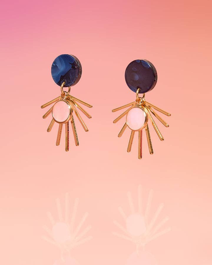 Rose & Lee Co Sia Celeste Color Pop Small Dangle Earrings Earrings