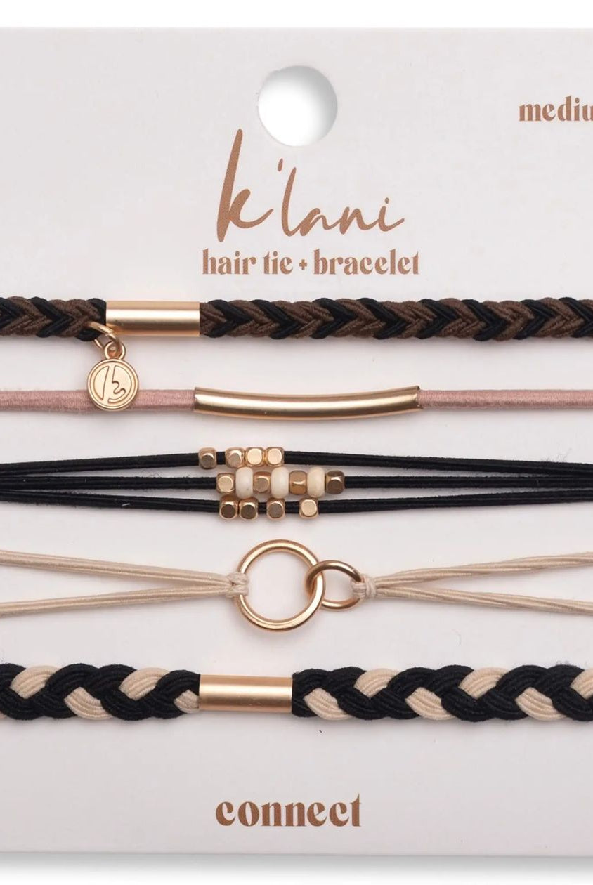 Rose & Lee Co Hair Tie Bracelet Set, Connect Hair