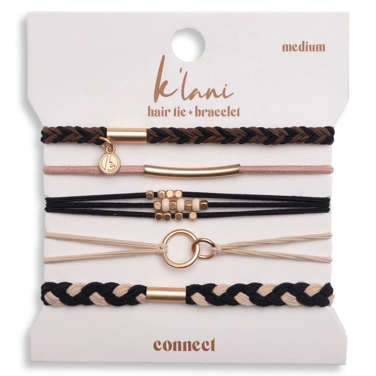 Rose & Lee Co Hair Tie Bracelet Set, Connect Hair