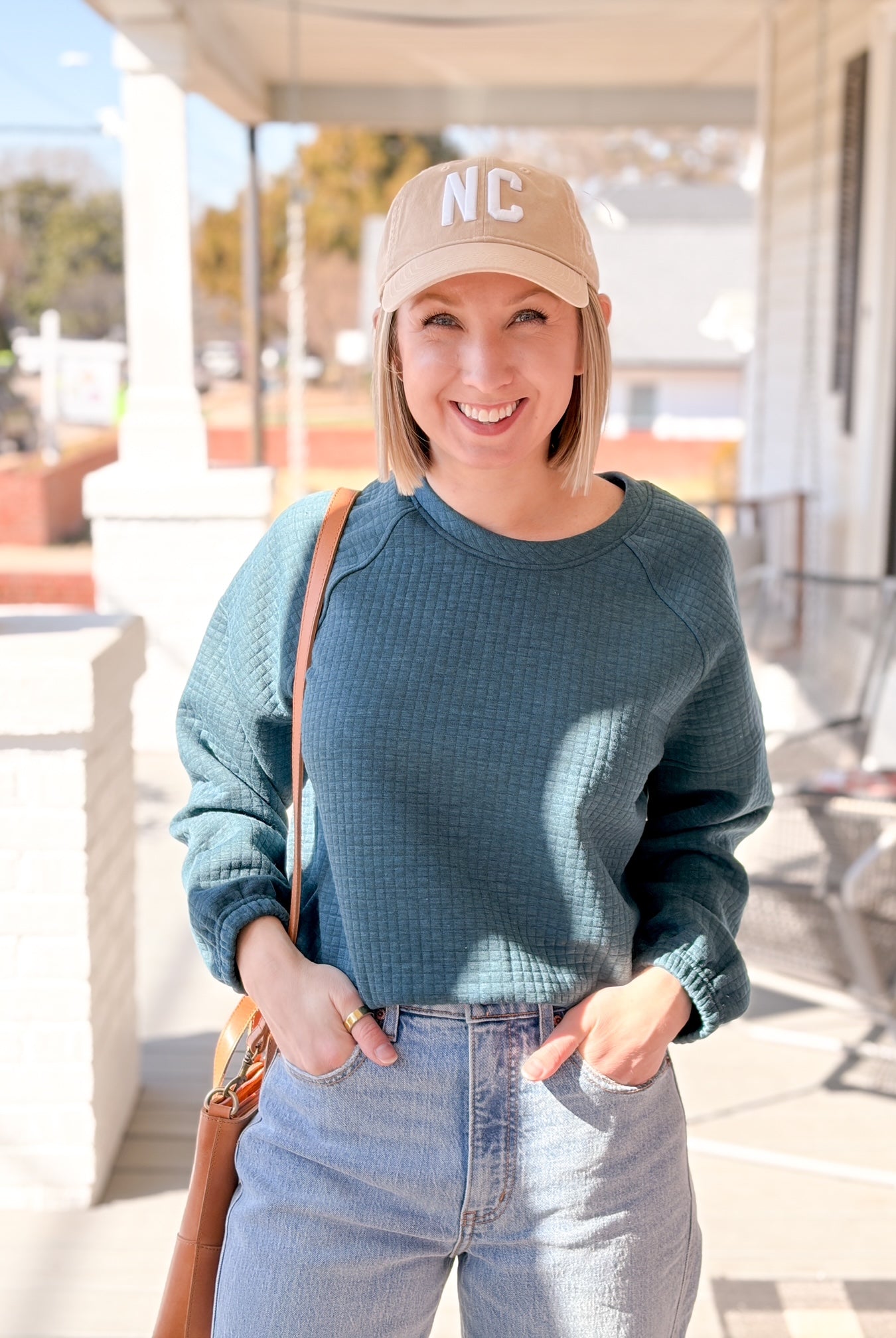 Rose & Lee Co Corbet Crewneck, Dark Teal Heather by Marine Layer Sweatshirt & Hoodies