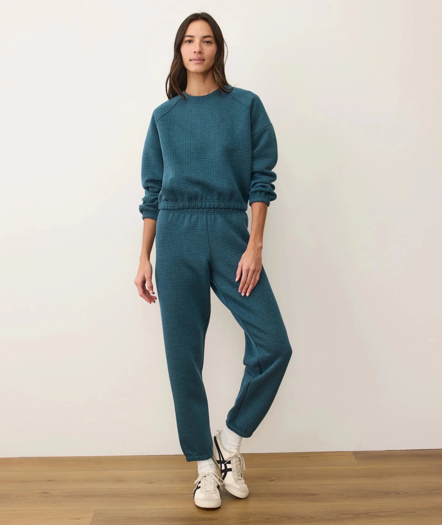 Rose & Lee Co Corbet Crewneck, Dark Teal Heather by Marine Layer Sweatshirt & Hoodies