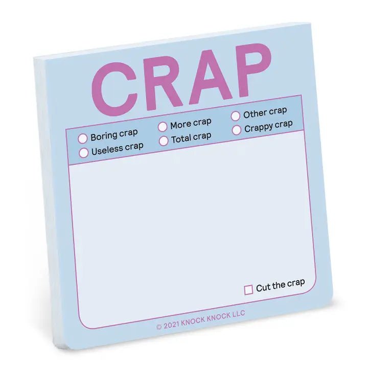 Rose & Lee Co Crap Sticky Notes, Pastel Stationery
