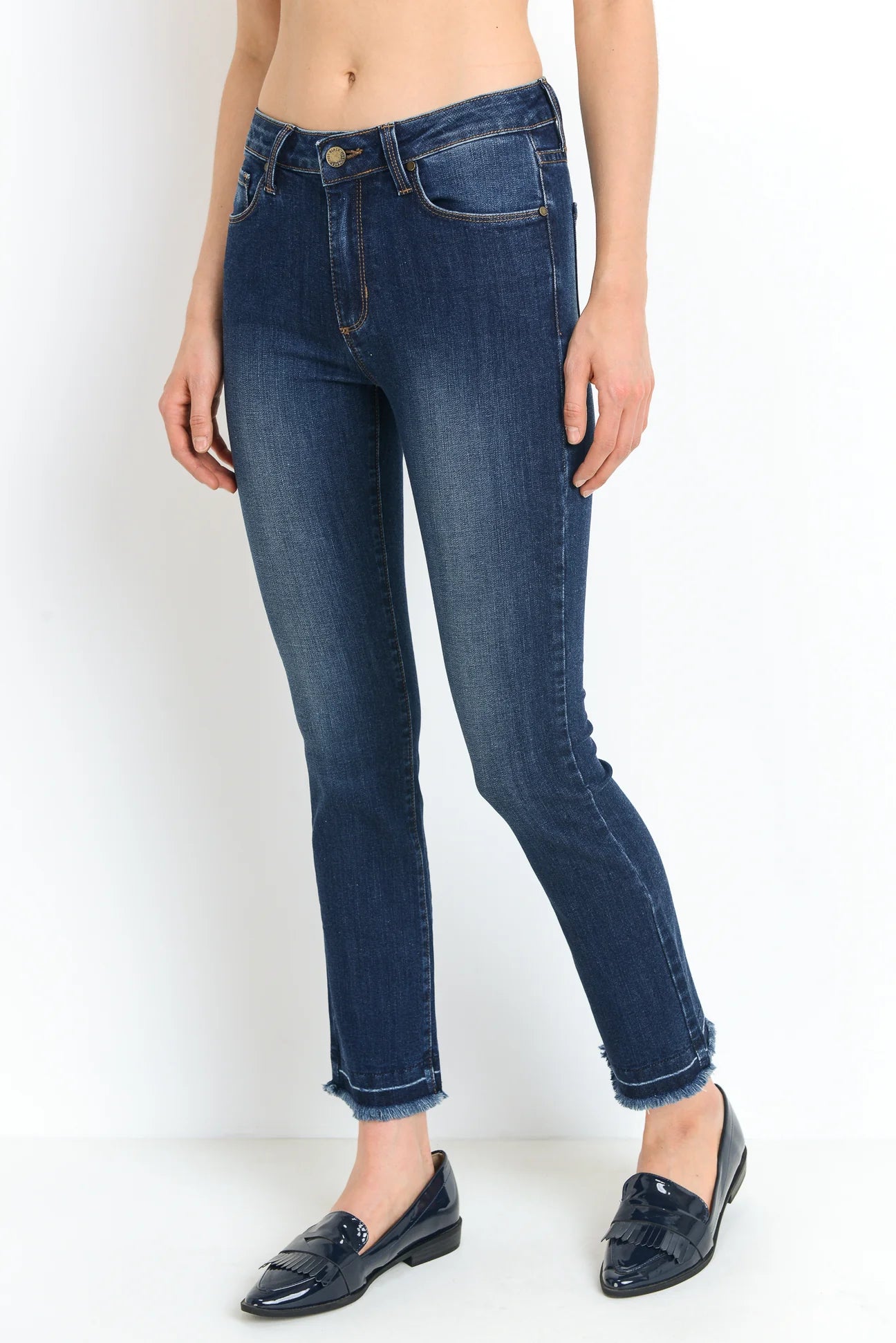 Cropped Fray Jeans Apex Ethical Boutique