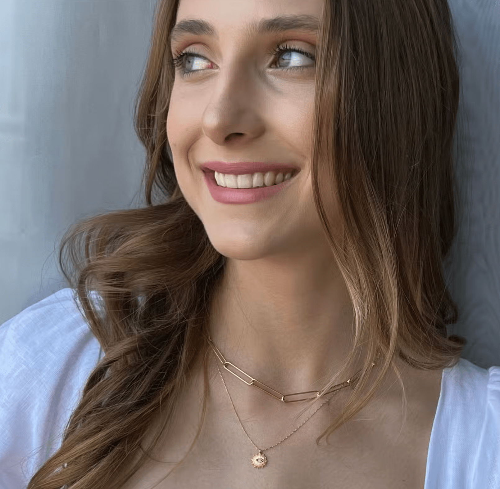 Rose & Lee Co Crystal Mystic Eye Necklace Necklaces