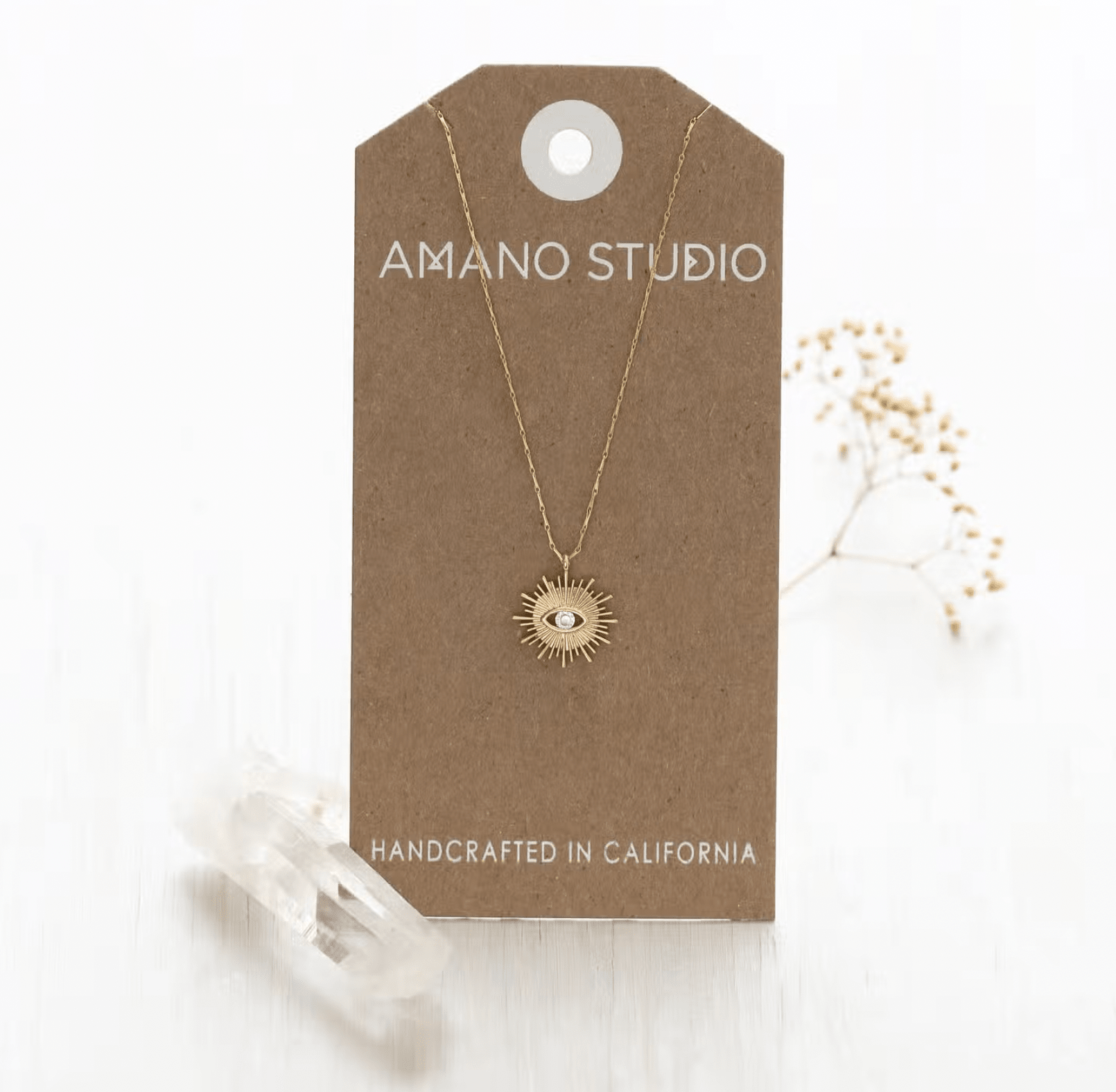 Rose & Lee Co Crystal Mystic Eye Necklace Necklaces