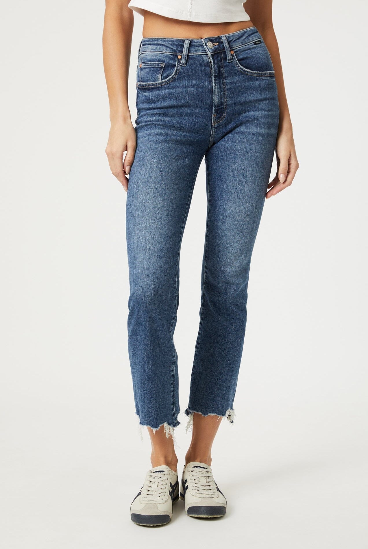Dark Blue Cropped Jeans Apex Ethical Boutique
