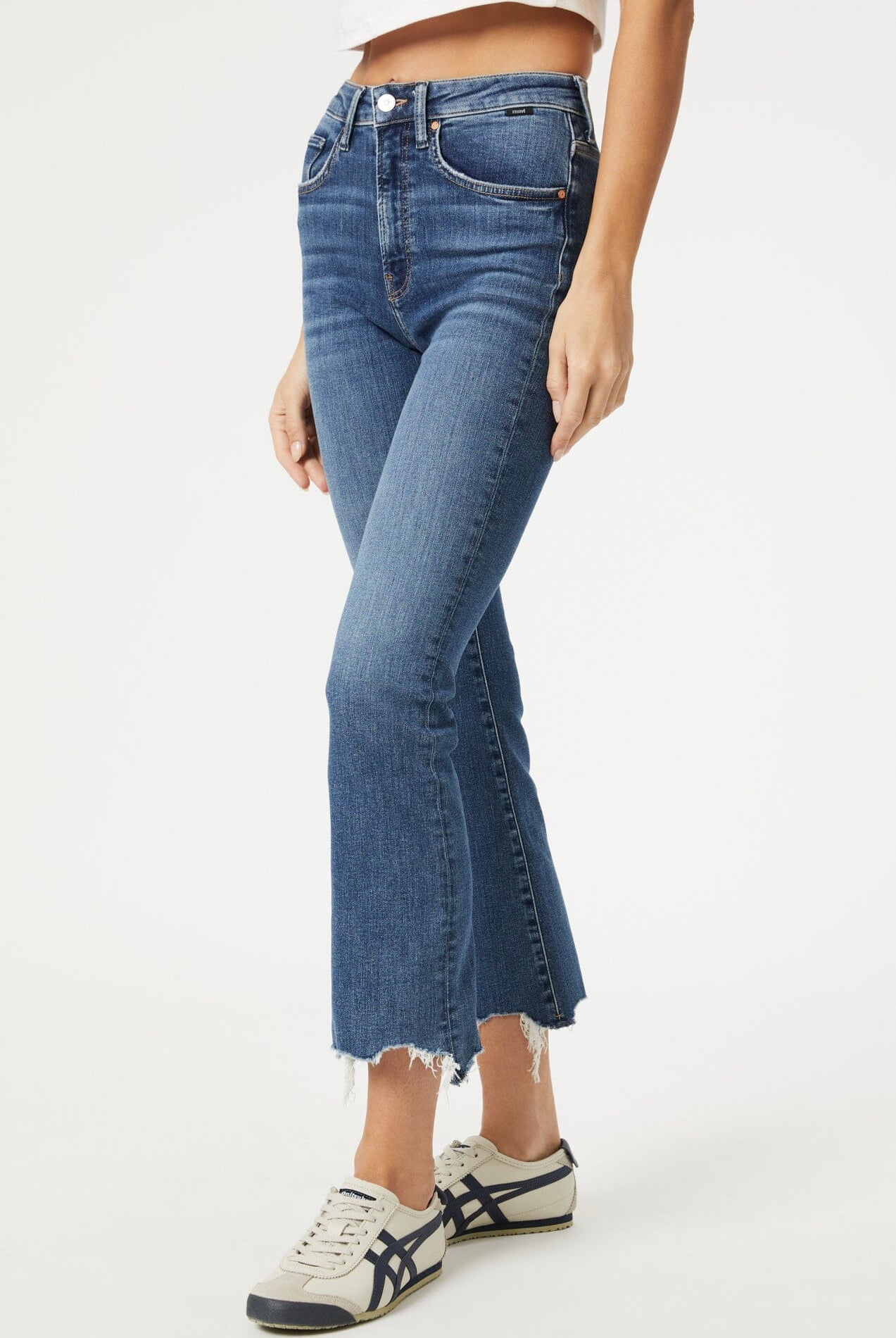 Dark Blue Cropped Jeans Apex Ethical Boutique