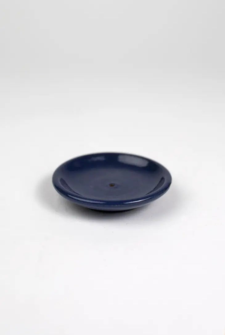 Rose & Lee Co Deep Blue Incense Holder Candles
