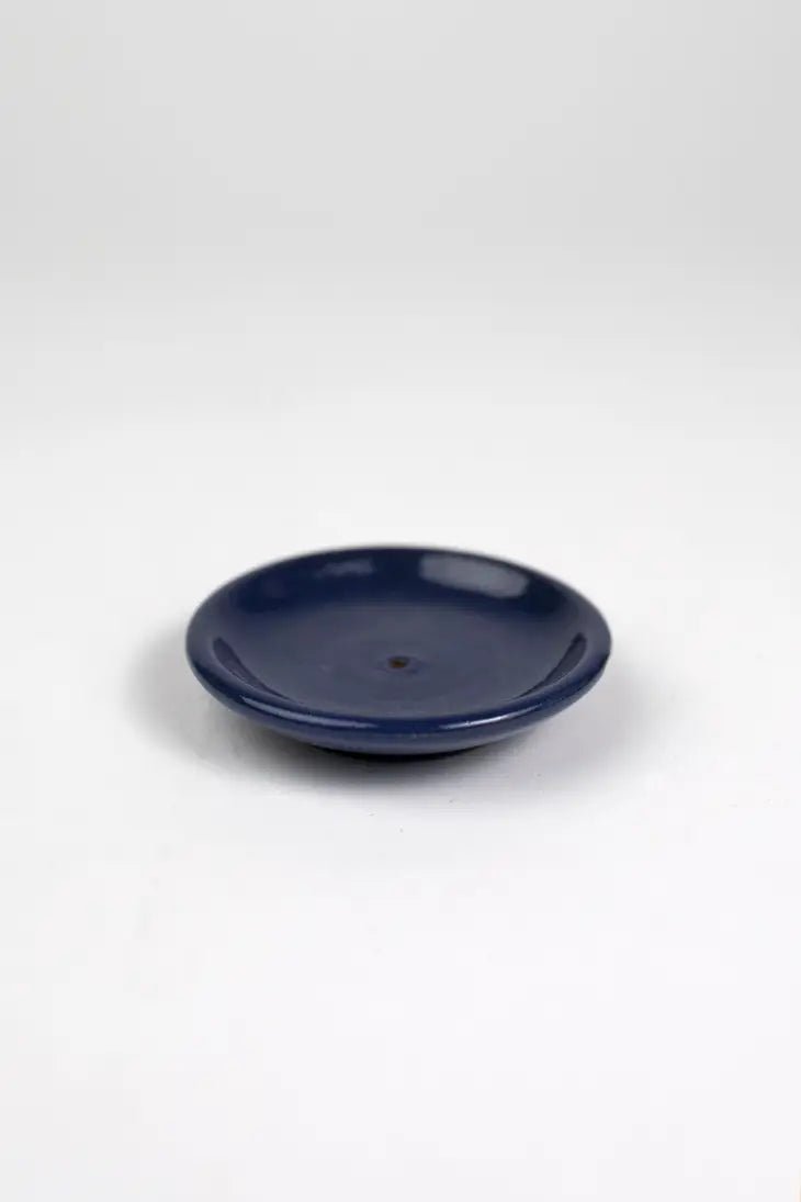 Rose & Lee Co Deep Blue Incense Holder Candles
