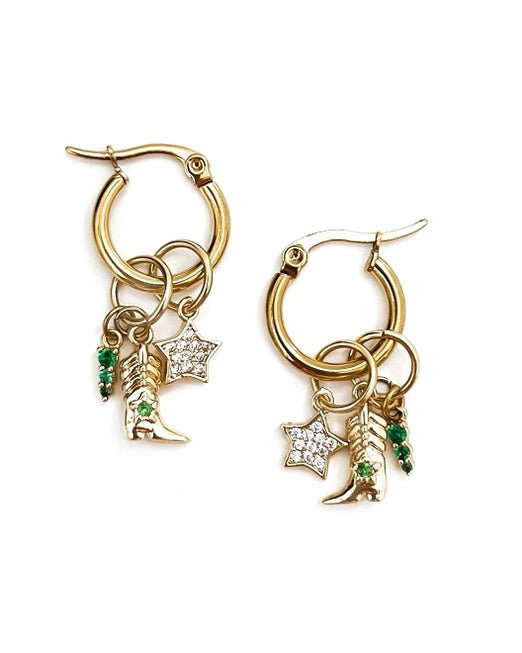 Rose & Lee Co Ernest Charm Hoop Earrings Earrings
