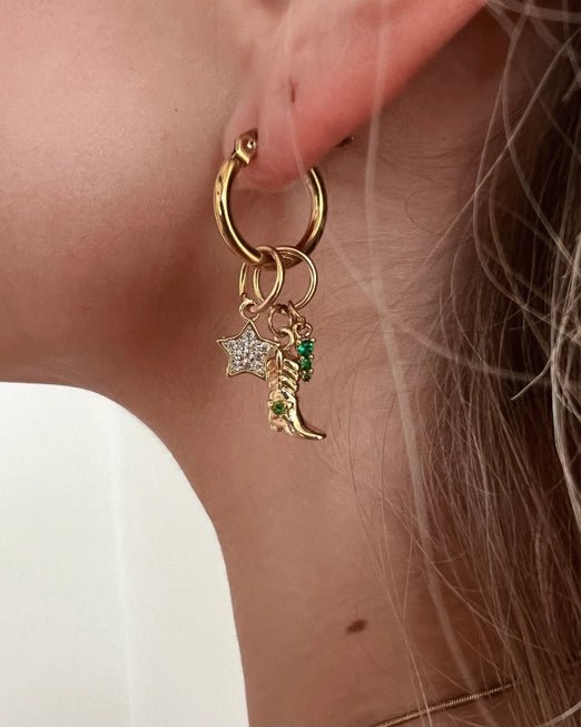Rose & Lee Co Ernest Charm Hoop Earrings Earrings