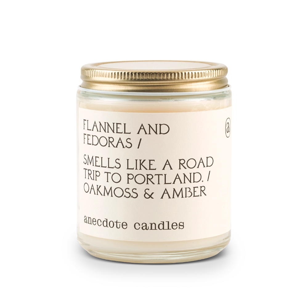 Flannel & Fedoras Candle Apex Ethical Boutique