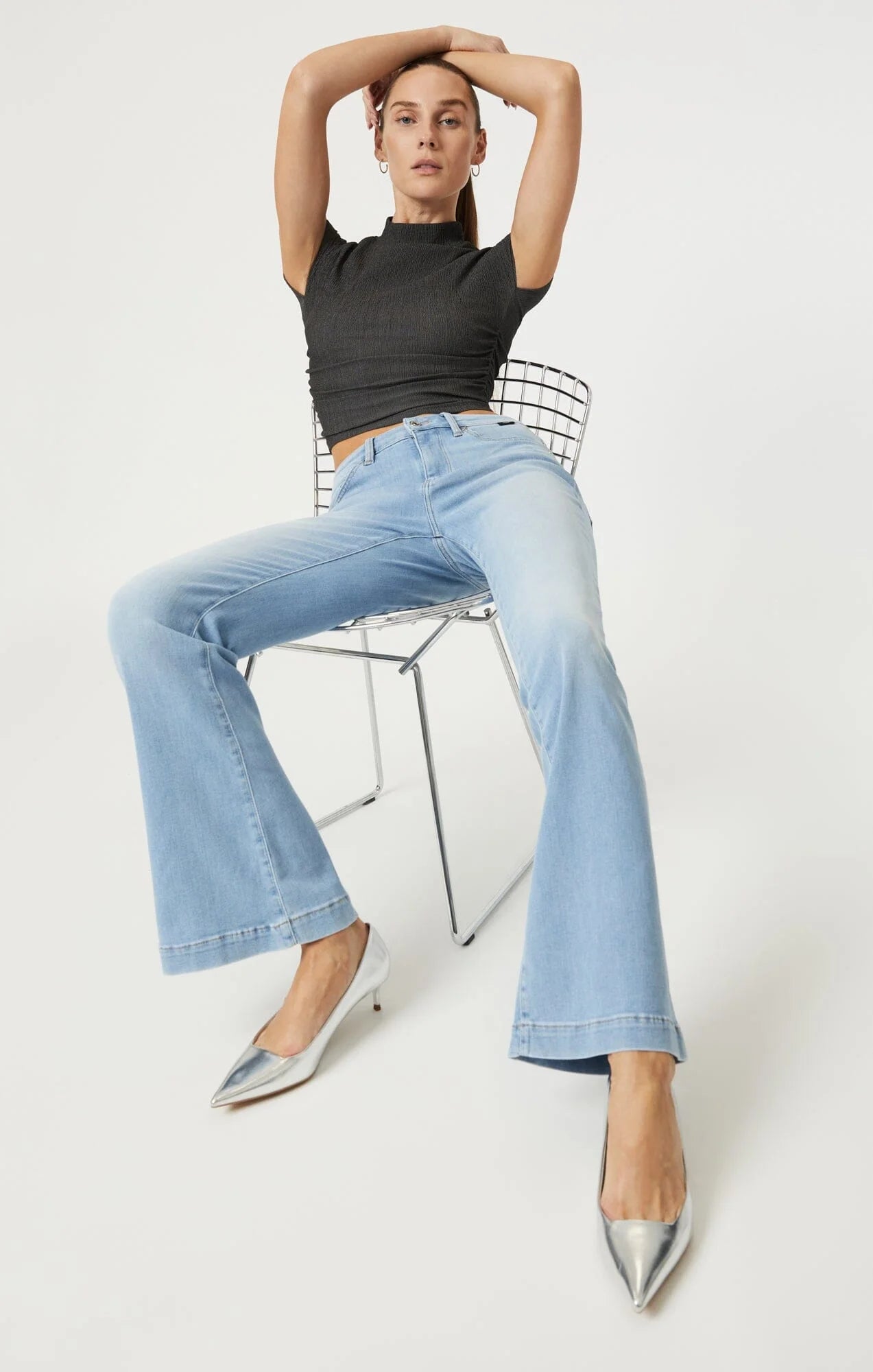 Flared Light Blue Jeans Apex Ethical Boutique