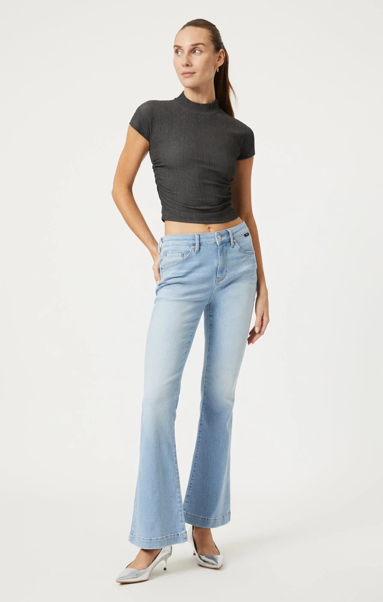 Flared Light Blue Jeans Apex Ethical Boutique